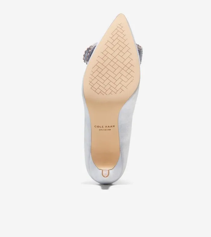 Women Heels and Pumps Cole Haan Bellport Bow Pumps Heather Blue