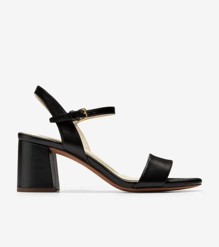 Women Heels and Pumps Cole Haan Josie Block Heel Sandals Black Leather