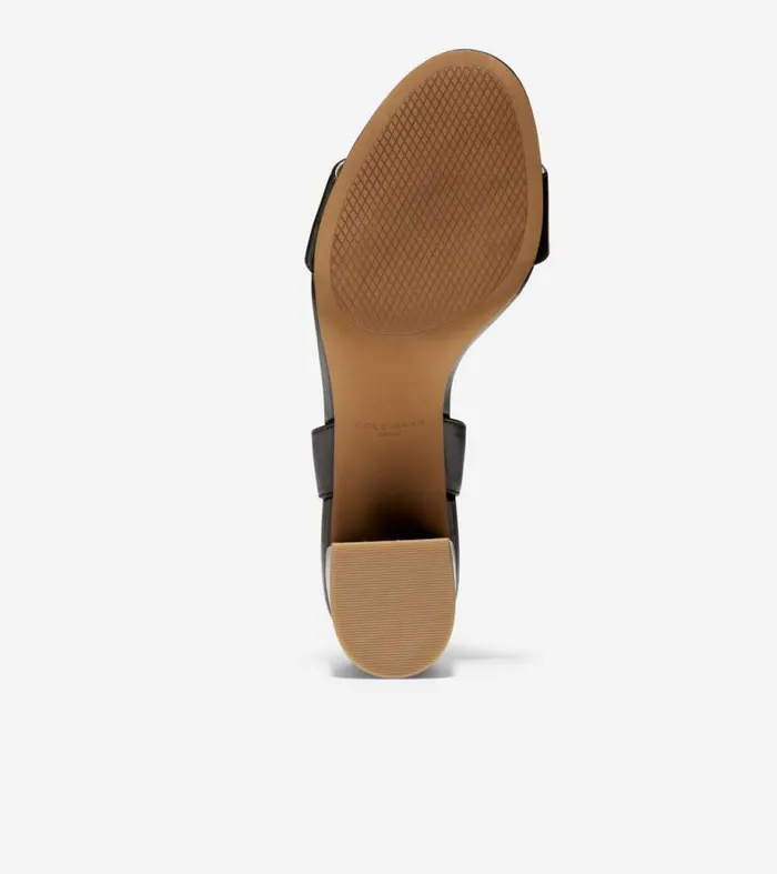Women Heels and Pumps Cole Haan Josie Block Heel Sandals Black Leather