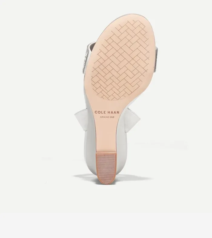 Women Heels and Pumps Cole Haan Josie Wedge Sandals All Over Crystalgray
