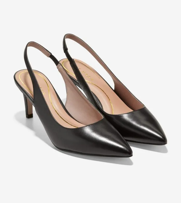 Women Heels and Pumps Cole Haan Vandam Sling Back Pumps Black