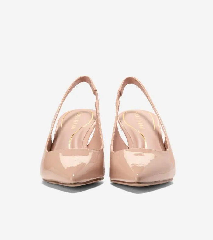 Women Heels and Pumps Cole Haan Vandam Sling Back Pumps Brush Patent