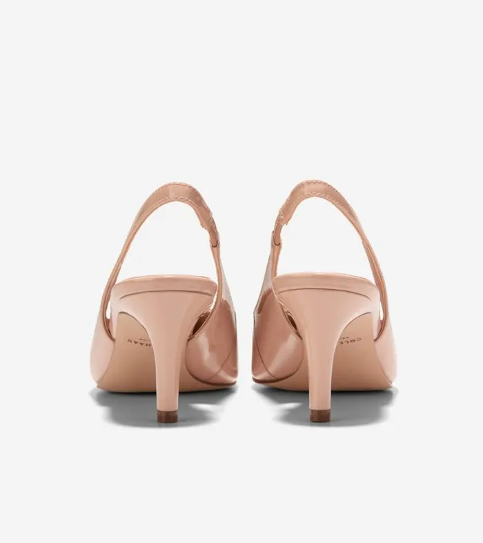 Women Heels and Pumps Cole Haan Vandam Sling Back Pumps Brush Patent
