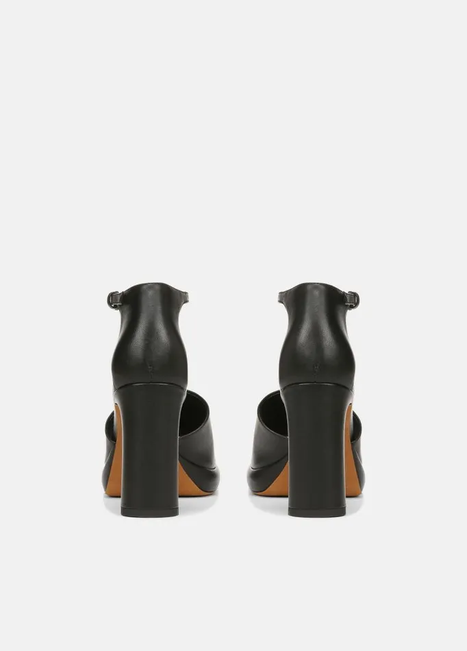 Women Heels Vince Amara Leather Platform Heel Black