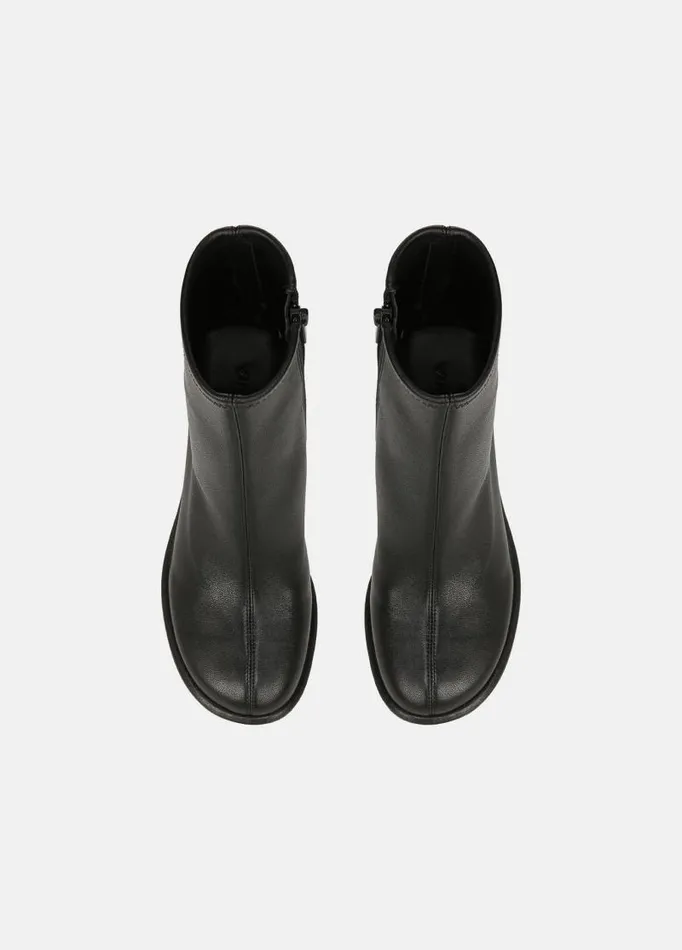 Women Heels Vince Freya Leather Ankle Boot Black