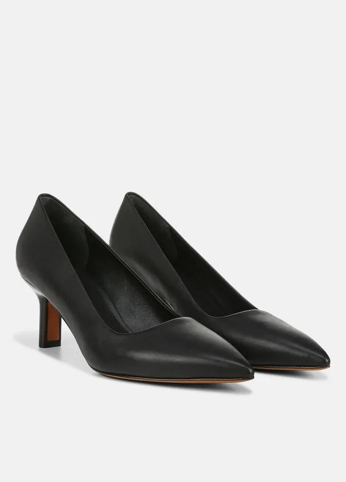 Women Heels Vince Paris Leather Pump Black