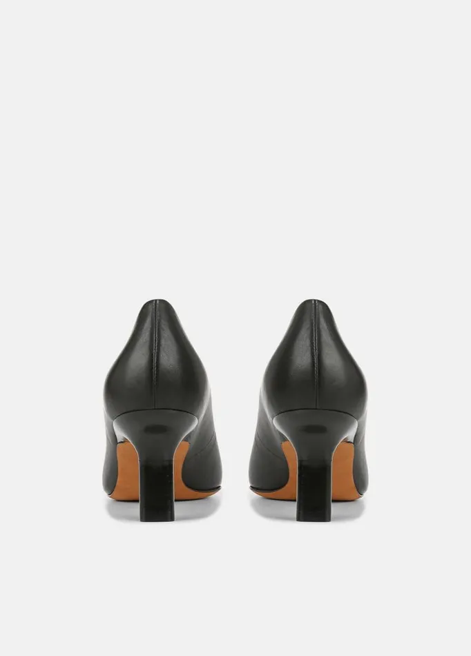 Women Heels Vince Paris Leather Pump Black