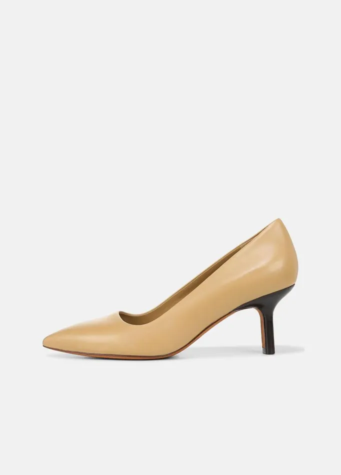 Women Heels Vince Paris Leather Pump Husk