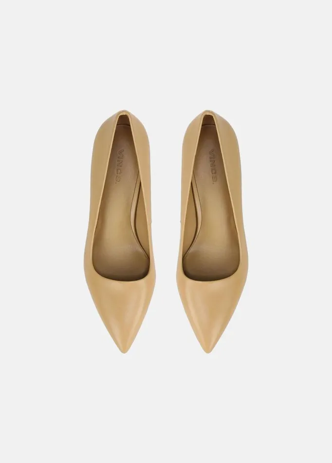 Women Heels Vince Paris Leather Pump Husk