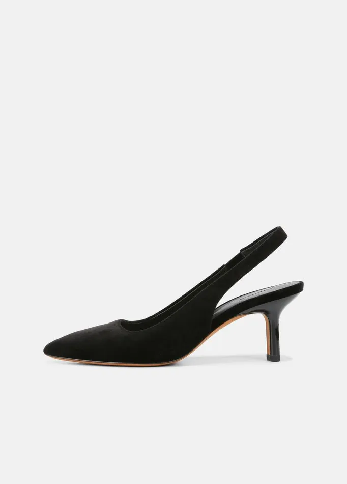 Women Heels Vince Patrice Velvet Slingback Heel Black
