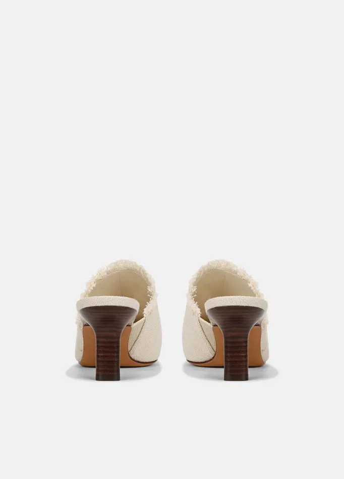 Women Heels Vince Penelope Fray Heeled Mule Moonlight
