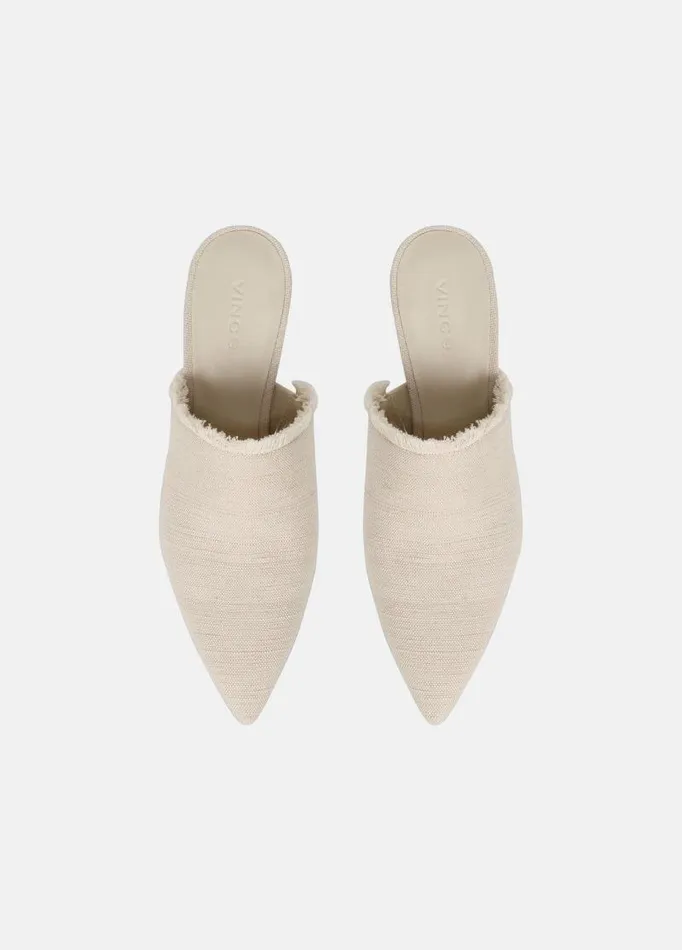 Women Heels Vince Penelope Fray Heeled Mule Moonlight