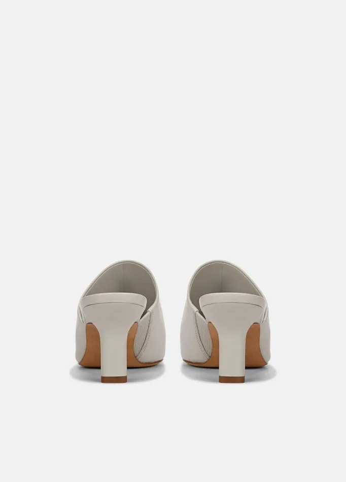 Women Heels Vince Penelope Leather Heeled Mule Horchata
