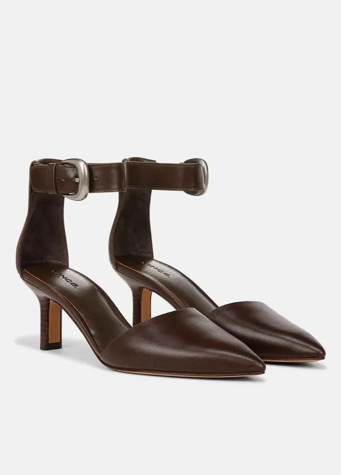 Women Heels Vince Perri AnkleStrap Heel Cacao Brown