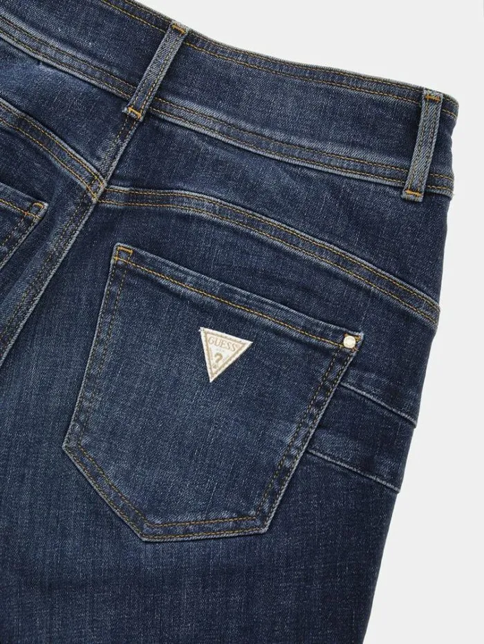 Women High Rise Straight Denim Pant Blue Guess Straight