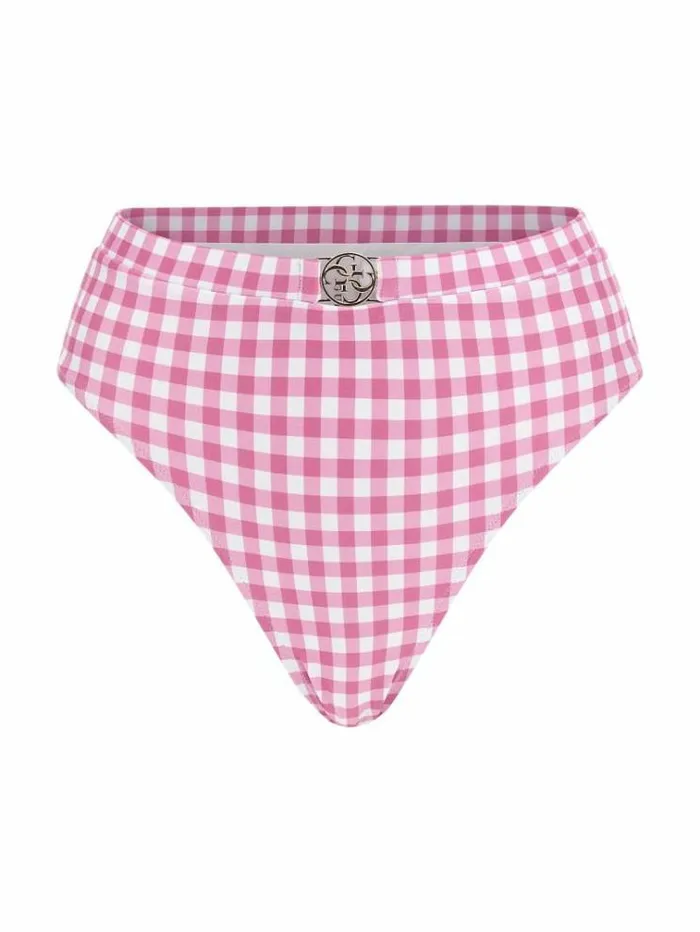 Women High Waist Brief Bikini Bottom Multi Pink Guess Beachwear