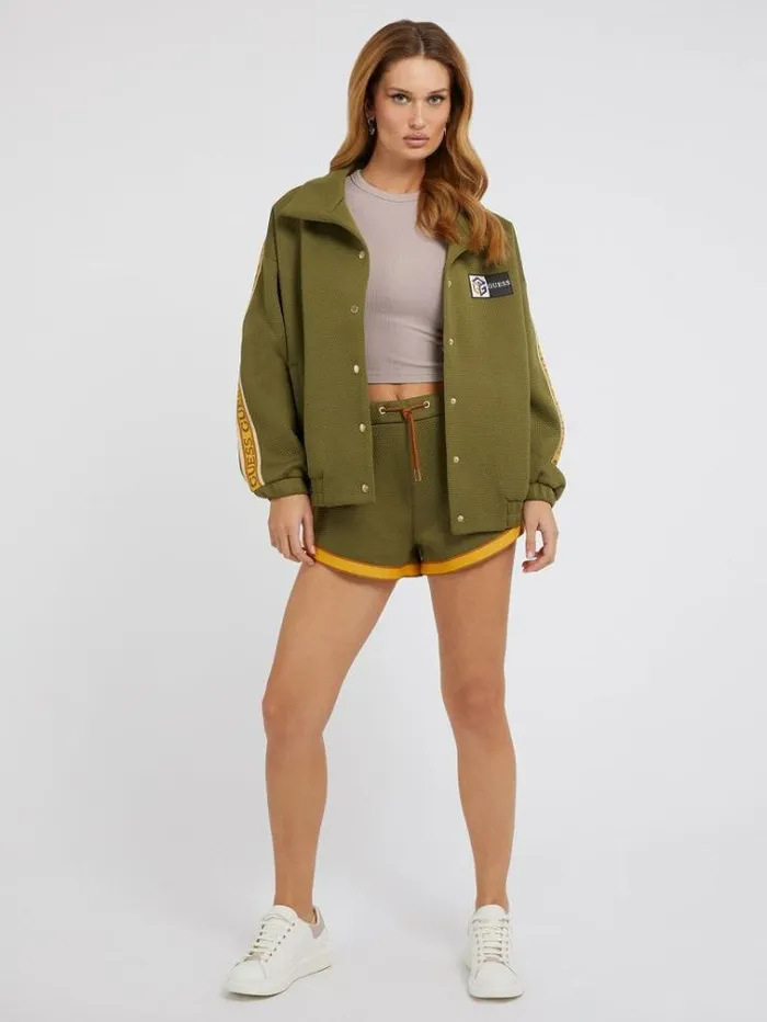Women Honeycomb Shorts Green Guess Activewear