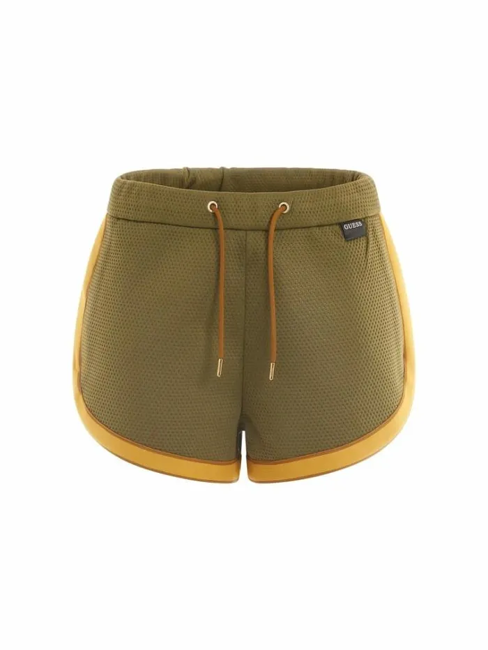 Women Honeycomb Shorts Green Guess Activewear