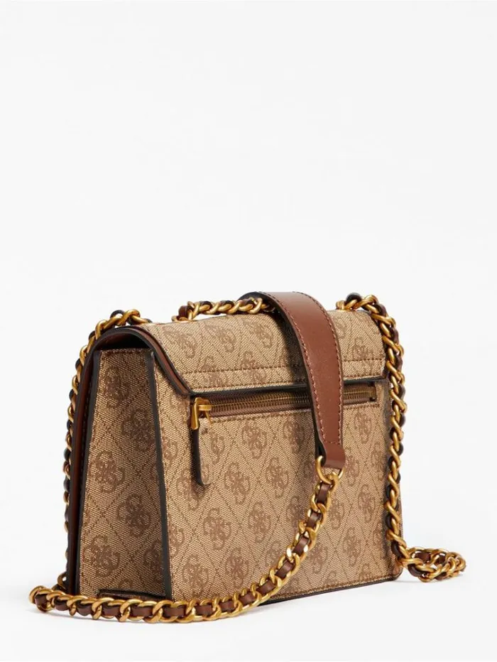 Women Izzy 4g Logo Mini Crossbody Bag Brown Multi Guess Crossbody Bags