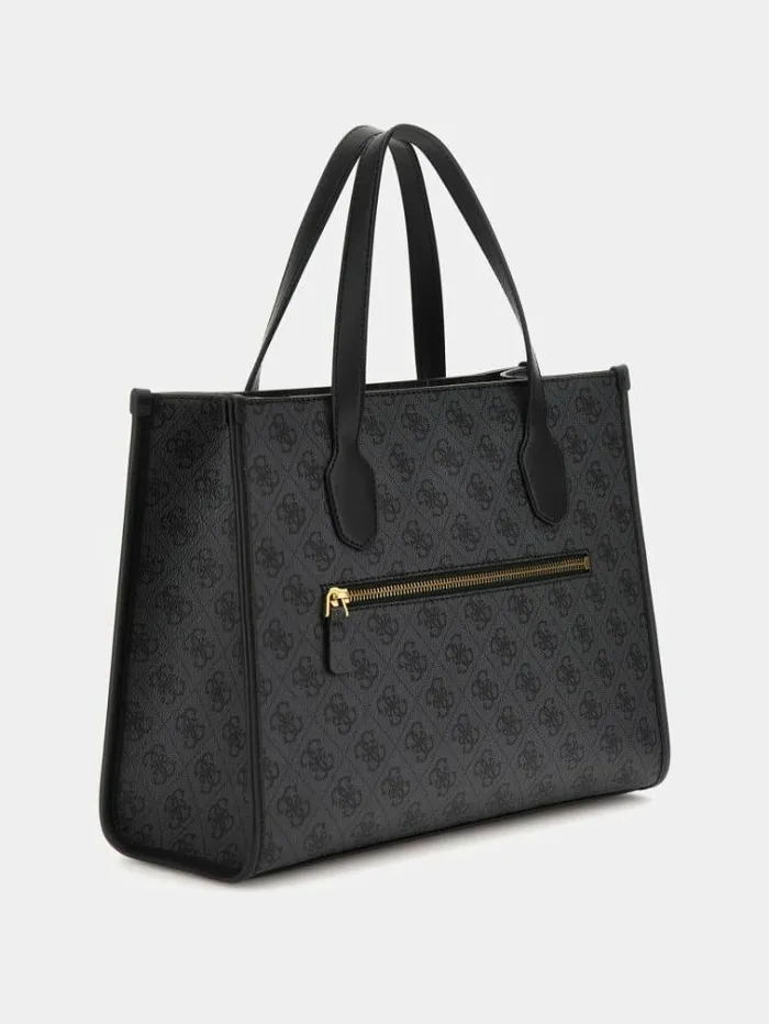 Women Izzy 4g Logo Shoulderstrap Handbag Grey Guess Handbags