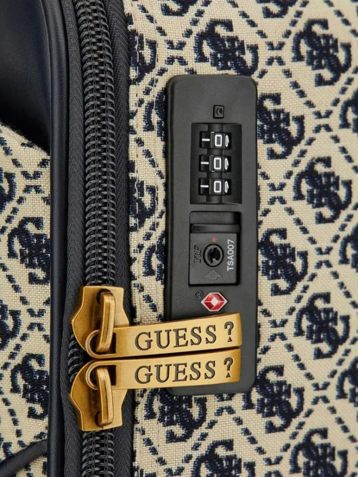 Women Izzy 4g Logo Trolley Dark Blue Guess Travel Bags