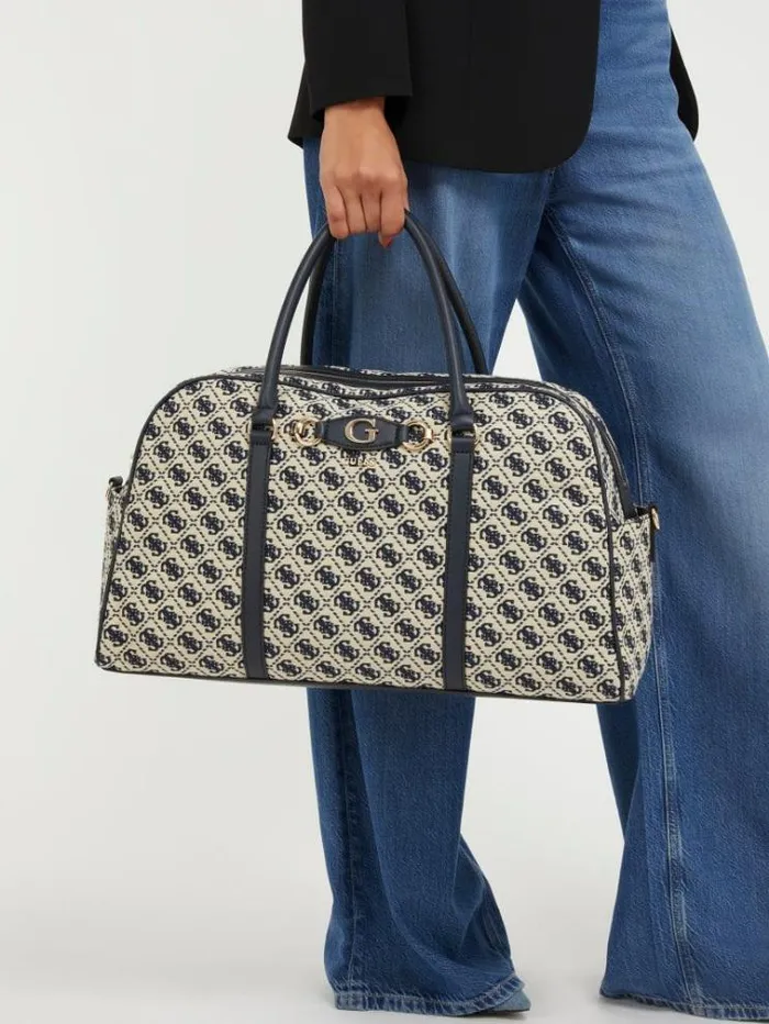 Women Izzy 4g Logo Weekender Bag Dark Blue Guess Travel Bags