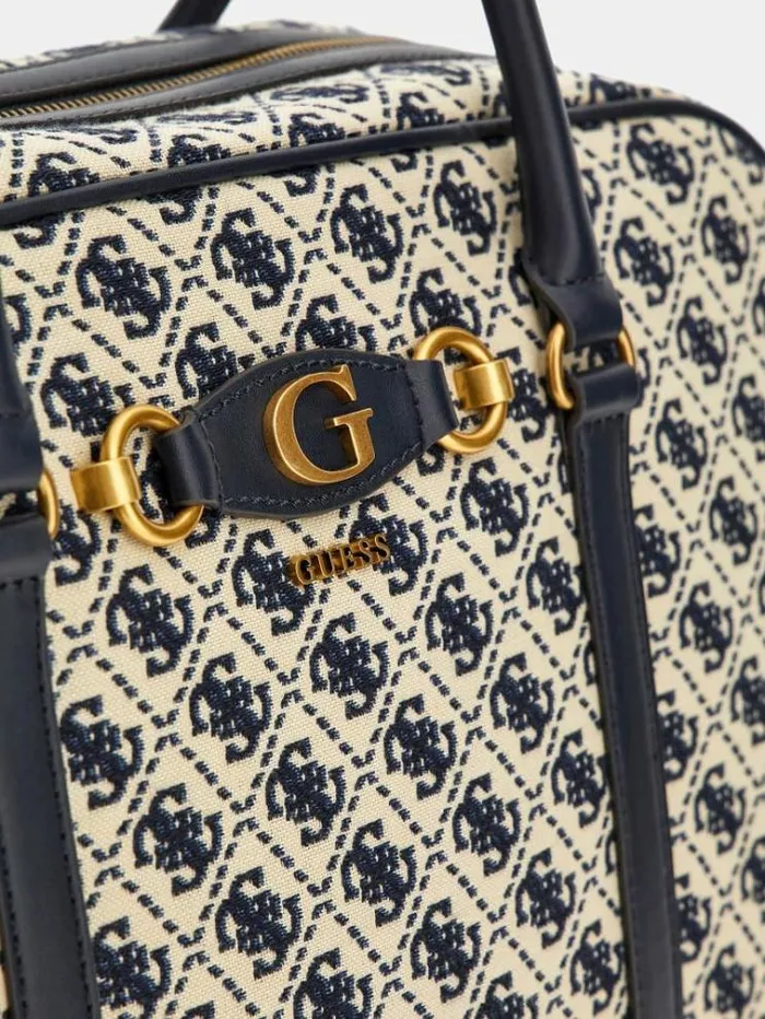 Women Izzy 4g Logo Weekender Bag Dark Blue Guess Travel Bags