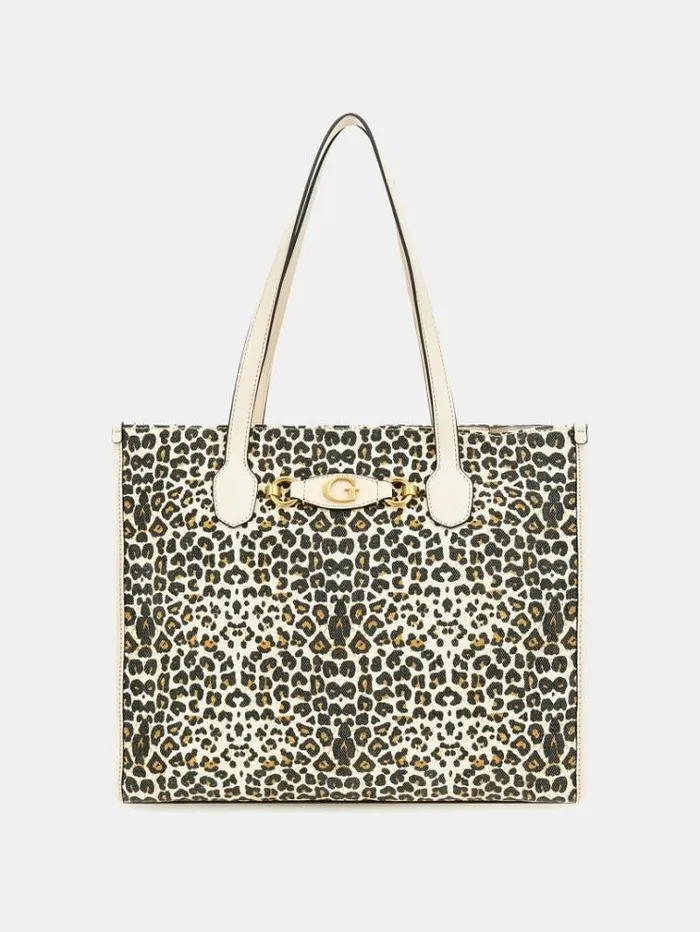 Women Izzy Animalier Shopper Animalier Brown Guess Shoppers
