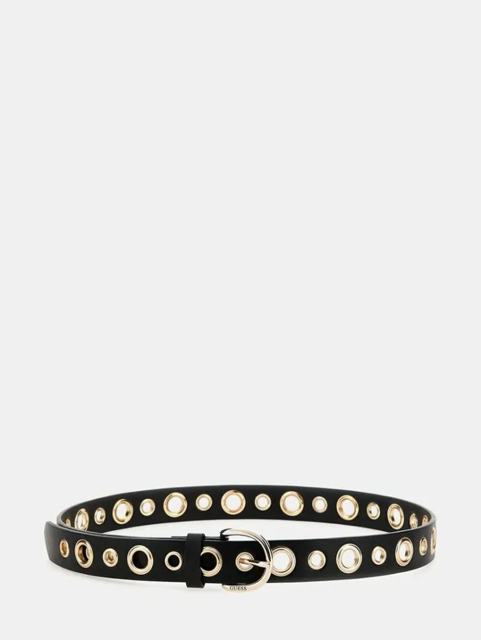Women Izzy Eyelet Belt Black Guess Belts