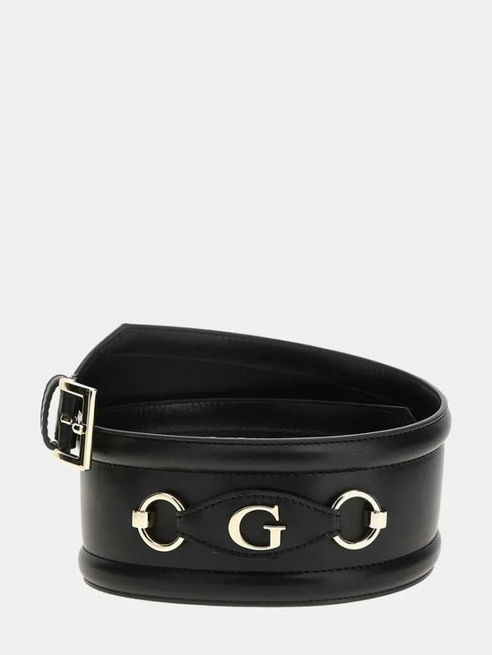 Women Izzy Wide Belt Black Guess Belts