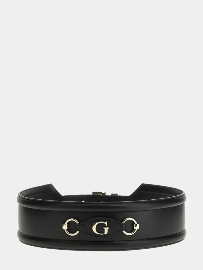 Women Izzy Wide Belt Black Guess Belts