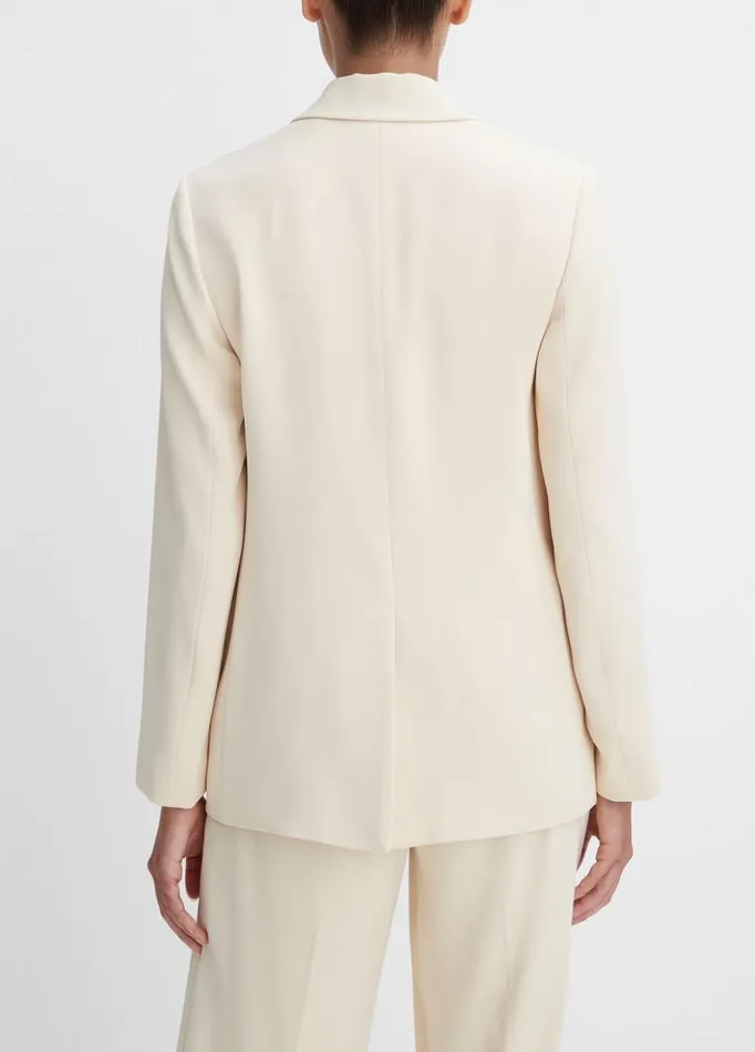 Women Jackets and Outerwear Vince Crepe DoubleBreasted Blazer Birch