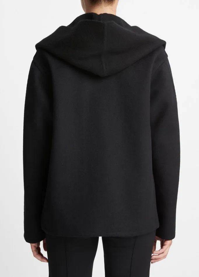 Women Jackets and Outerwear Vince Knit Combo WoolBlend Jacket Black