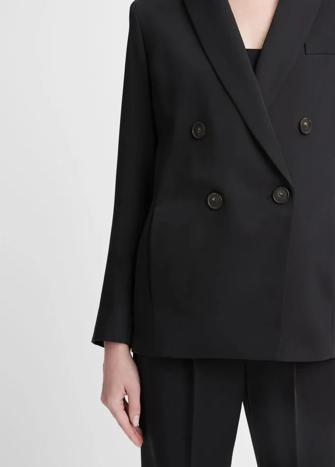 Women Jackets and Outerwear Vince Soft DoubleBreasted Blazer Black