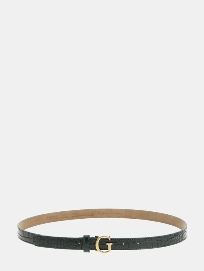 Women James Crocprint Belt Green Guess Belts