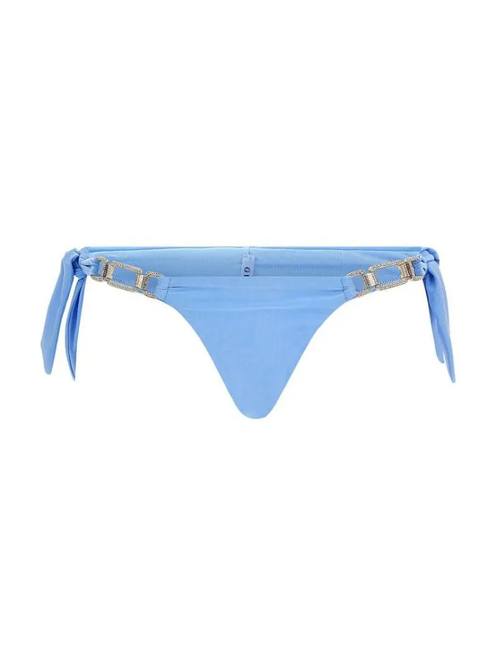 Women Jewel Brazilian Bikini Bottom Light Blue Guess Beachwear