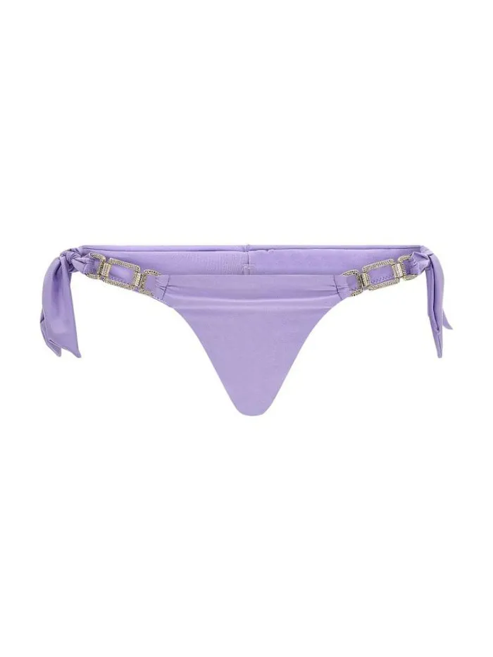 Women Jewel Brazilian Bikini Bottom Lilac Guess Beachwear