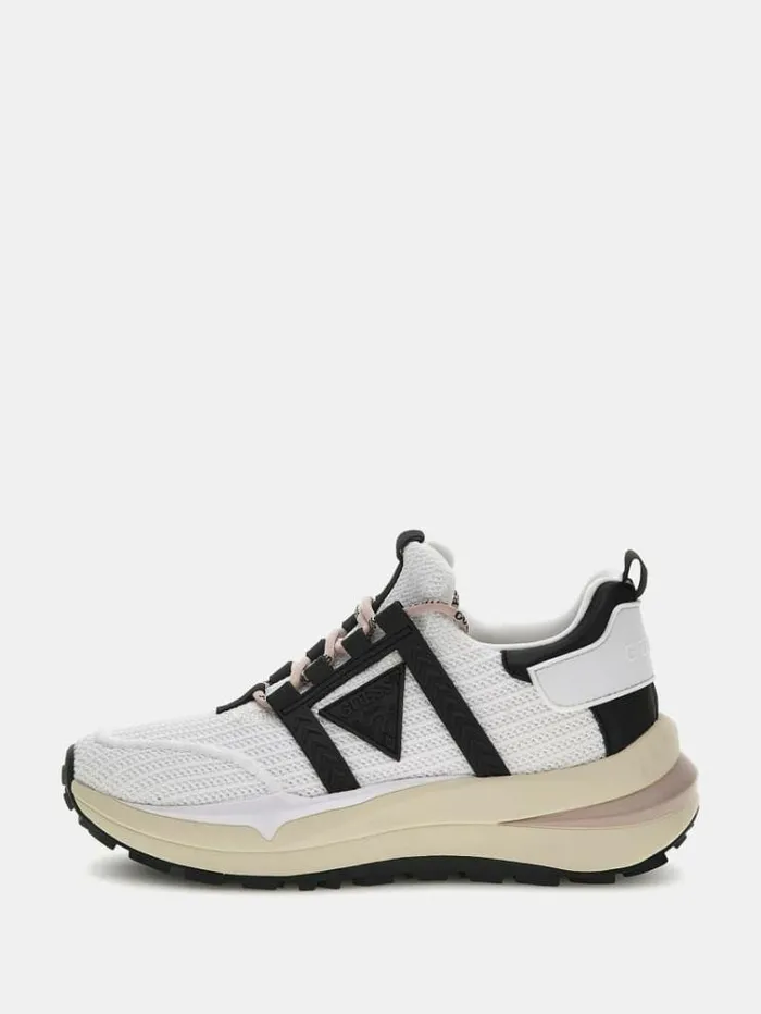 Women Kadinn Knit Running Shoes White Guess Sneakers