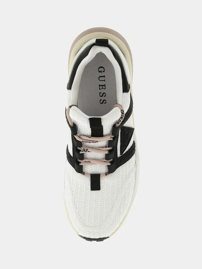 Women Kadinn Knit Running Shoes White Guess Sneakers