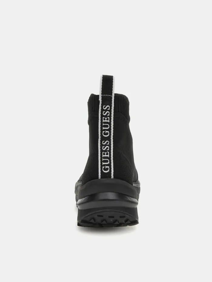 Women Kadly Knit Slipon Hightop Sneakers Black Guess Sneakers