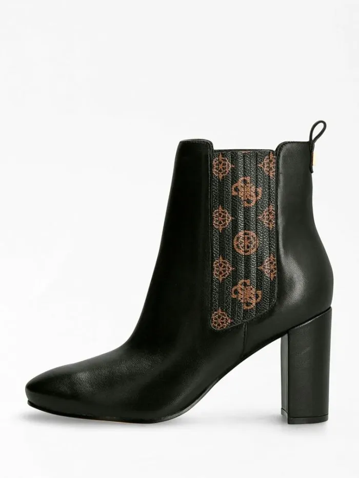Women Kaelyn Genuine Leather Bootie Black Guess Boots And Booties