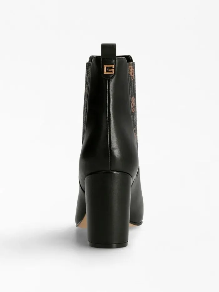 Women Kaelyn Genuine Leather Bootie Black Guess Boots And Booties