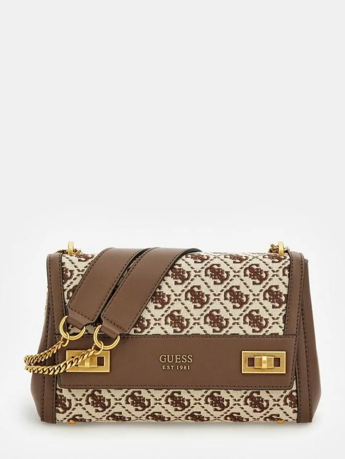 Women Katey 4g Logo Crossbody Bag Brown Multi Guess Crossbody Bags