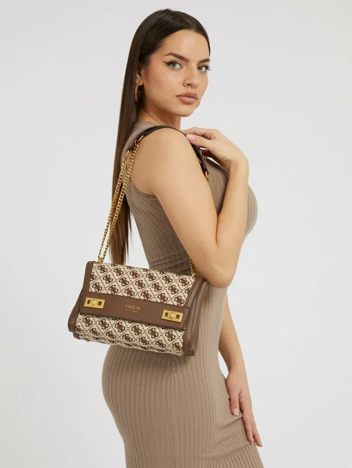 Women Katey 4g Logo Crossbody Bag Brown Multi Guess Crossbody Bags