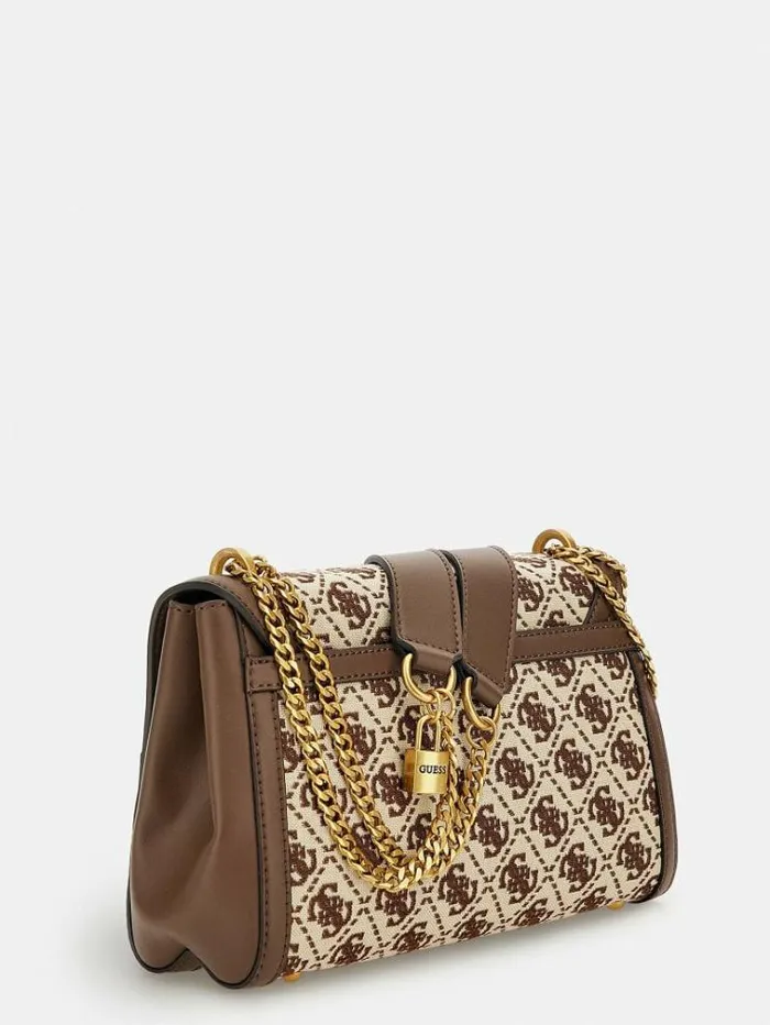 Women Katey 4g Logo Crossbody Bag Brown Multi Guess Crossbody Bags