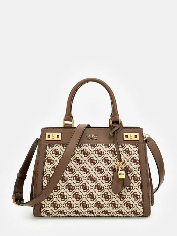 Women Katey 4g Logo Handbag Brown Multi Guess Handbags