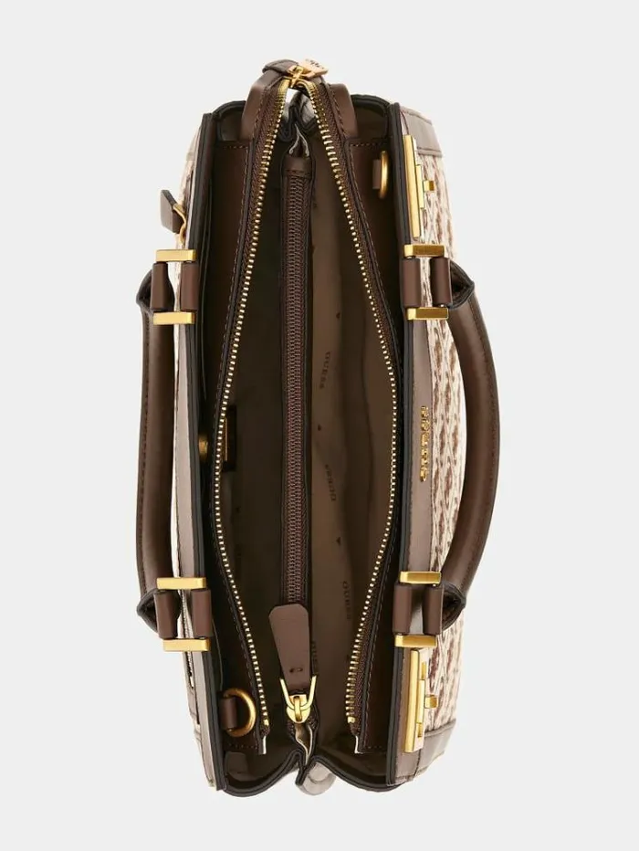 Women Katey 4g Logo Handbag Brown Multi Guess Handbags