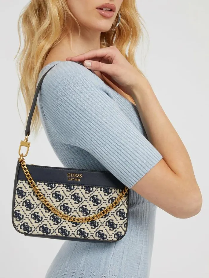 Women Katey 4g Logo Mini Shoulder Bag Blue Multi Guess Shoulder Bags