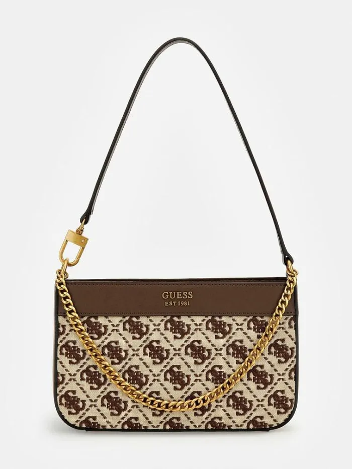 Women Katey 4g Logo Mini Shoulder Bag Brown Multi Guess Shoulder Bags