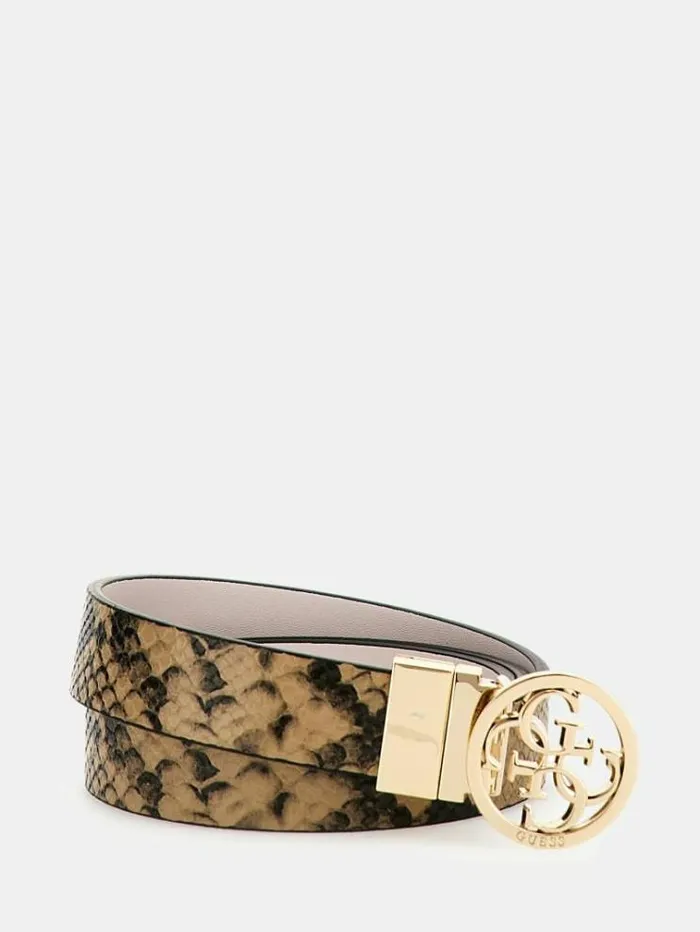 Women Katey Python Belt Multi Beige Guess Belts